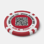 Je QR-code en tekst merk pokerfiches voorbeeld Poker Chips (Enkel)