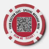 Je QR-code en tekst merk pokerfiches voorbeeld Poker Chips (Achterkant)