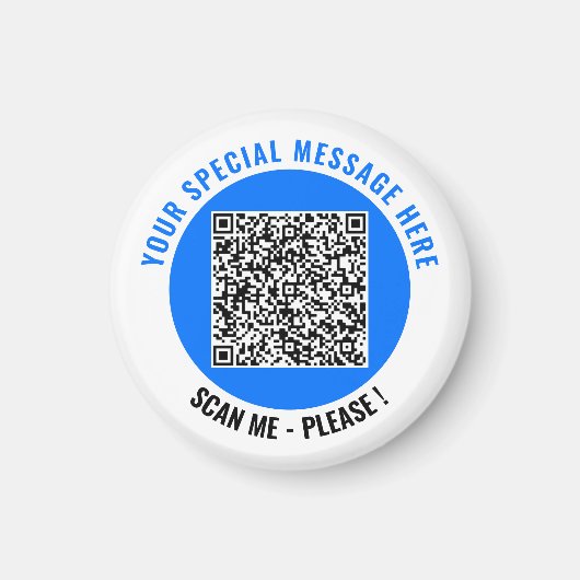 Je QR-code en tekst op magneetjes Kies een kleur Magneet (Voorkant)