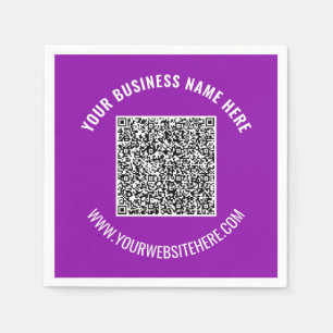 Je QR-code info aangepaste tekst en kleuren servet