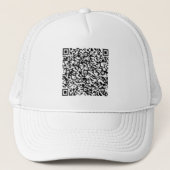 Je QR Code info Promotion Business Trucker Hat Trucker Pet (Voorkant)