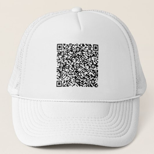 Je QR Code info Promotion Business Trucker Hat Trucker Pet (Voorkant)