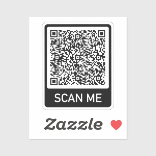 Je QR-code Info Scan me Promotie Sticker (Vel)