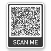 Je QR-code Info Scan me Promotie Sticker (Voorkant)