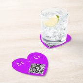 Je QR-code letters trouw hart papieren onderzetter (Insitu)