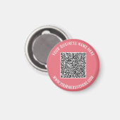 Je QR-code met eigen tekst en kleuren magneet cade (Voorkant / Achterkant)