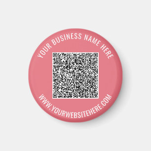 Je QR-code met eigen tekst en kleuren magneet cade