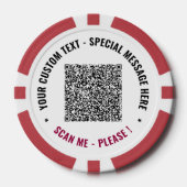 Je QR-code pokerfiches voorbeeld met aangepaste te Poker Chips (Voorkant)