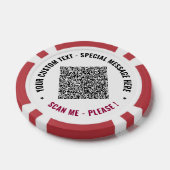 Je QR-code pokerfiches voorbeeld met aangepaste te Poker Chips (Enkel)