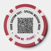 Je QR-code pokerfiches voorbeeld met aangepaste te Poker Chips (Achterkant)