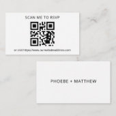 Je QR-code RSVP-bruiloft toevoegen Informatiekaartje (Voorkant / Achterkant)