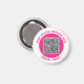 Je QR-code scan aangepaste tekst magneet Kies kleu (Voorkant / Achterkant)
