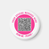 Je QR-code scan aangepaste tekst magneet Kies kleu (Voorkant)