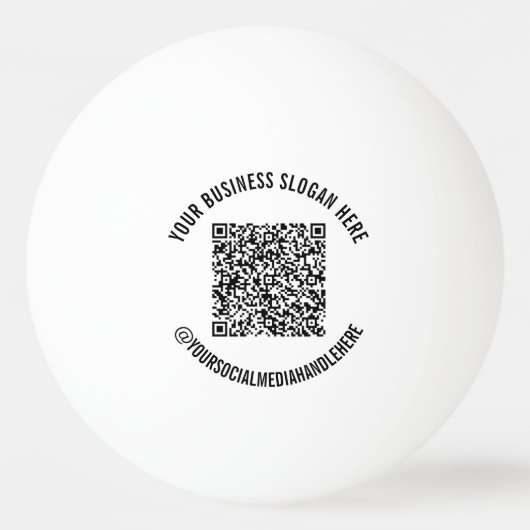Je QR-code scan en aangepaste tekst Ping Pong Bal Pingpongbal (Voorkant)