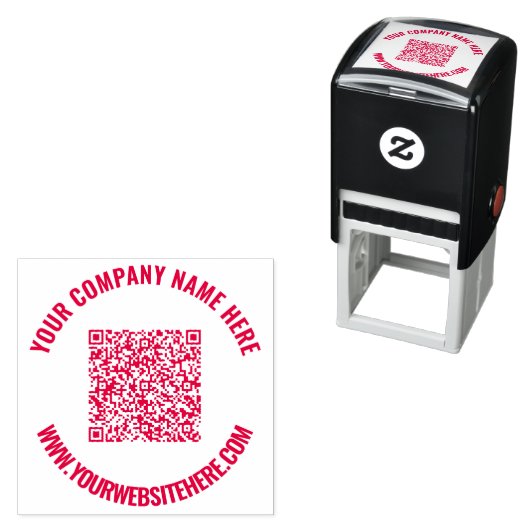 Je QR-code Scaninfo Aangepaste tekst Ronde stempel (In situ)