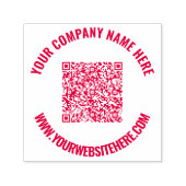 Je QR-code Scaninfo Aangepaste tekst Ronde stempel (Design)