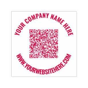 Je QR-code Scaninfo Aangepaste tekst Ronde stempel