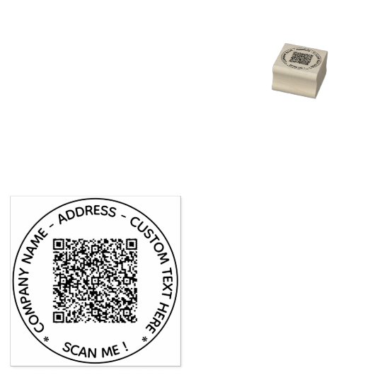 Je QR-code Scaninfo Aangepaste tekst Ronde stempel (Gestempeld)