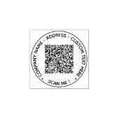 Je QR-code Scaninfo Aangepaste tekst Ronde stempel (Afrduk)