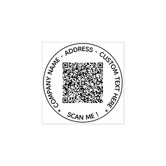 Je QR-code Scaninfo Aangepaste tekst Ronde stempel (Afrduk)