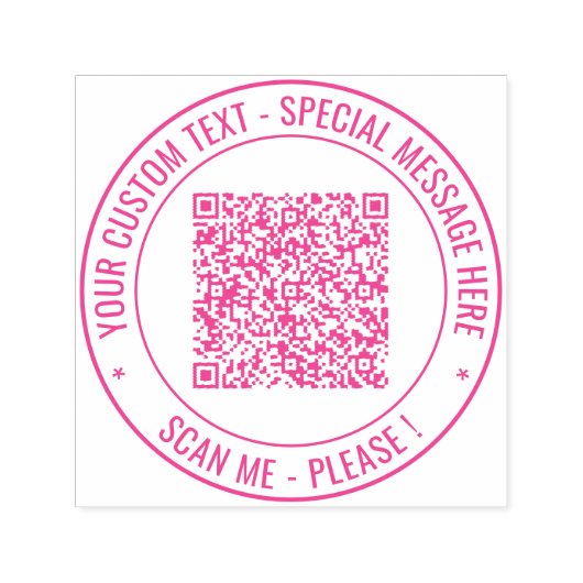 Je QR-code Scaninfo Aangepaste tekst Ronde stempel (Design)