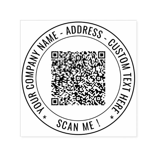 Je QR-code Scaninfo Aangepaste tekst Ronde stempel (Design)