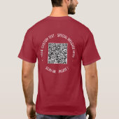 Je QR-code Scaninfo Aangepaste tekst T-Shirt Cadea (Achterkant)