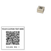 Je QR-code Scaninfo en aangepaste tekststempel Rubberstempel (Gestempeld)