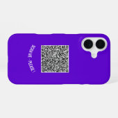 Je QR-code scaninfo iPhone-hoesvoorbeeld iPhone 16 Hoesje (Achterkant horizontaal)