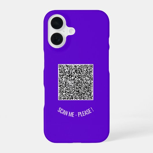 Je QR-code scaninfo iPhone-hoesvoorbeeld iPhone 16 Hoesje (Achterkant)