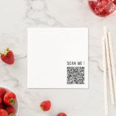 Je QR-code Scaninfo Tekst gepersonaliseerd servett Servet (Insitu)