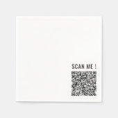 Je QR-code Scaninfo Tekst gepersonaliseerd servett Servet (Voorkant)