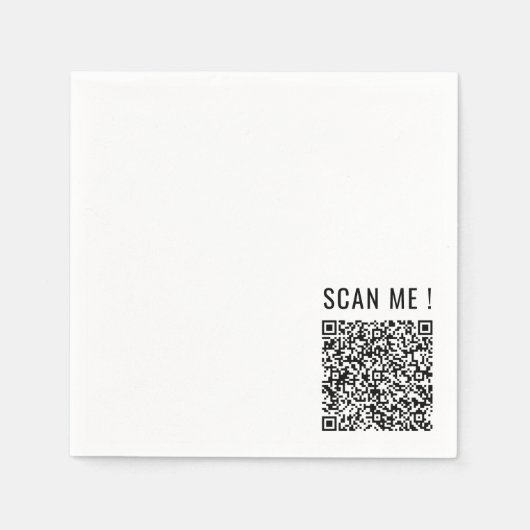 Je QR-code Scaninfo Tekst gepersonaliseerd servett Servet (Voorkant)