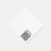 Je QR-code Scaninfo Tekst gepersonaliseerd servett Servet (Hoek)