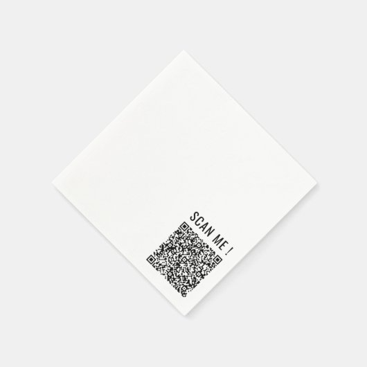 Je QR-code Scaninfo Tekst gepersonaliseerd servett Servet (Hoek)