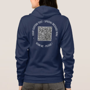 Je QR-code Scaninformatie Aangepaste tekst Aangepa Hoodie