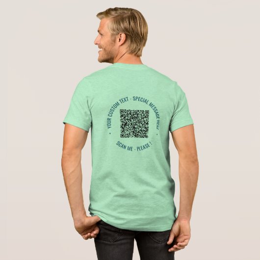 Je QR-code Scaninformatie Aangepaste tekst Aangepa Tri-Blend Shirt (Voorkant)