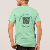Je QR-code Scaninformatie Aangepaste tekst Aangepa Tri-Blend Shirt (Achterkant)