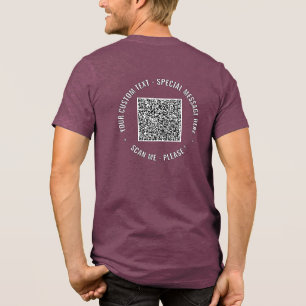 Je QR-code Scaninformatie Aangepaste tekst Aangepa Tri-Blend Shirt