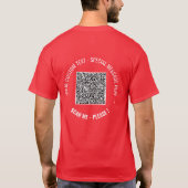 Je QR-code Scannen Info Aangepaste tekst T-Shirt (Achterkant)