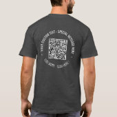 Je QR-code Scannen Info Aangepaste tekst T-Shirt (Achterkant)