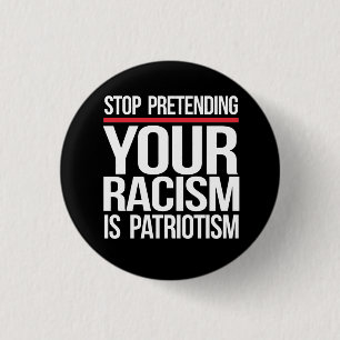 Je racisme is geen patriottisme ronde button 3,2 cm