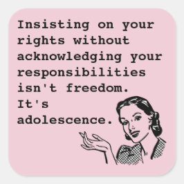 Je rechten... vierkante sticker