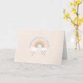 Je regenboog komt met cadeautas kaart (Gele Bloem)