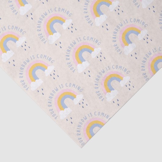 Je regenboog komt met cadeautas tissuepapier (Detail)