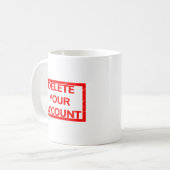 Je rekeningstempel verwijderen koffiemok (Voorkant links)