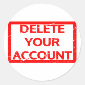 Je rekeningstempel verwijderen ronde sticker (Voorkant)