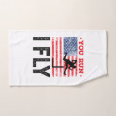 Je rent I Fly Track en Field Hurdles Hurdler Handdoek (Handdoek)