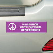 Je republikeinse bumpersticker zal je niet in de s (Op auto)