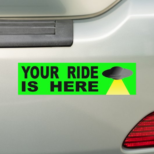 Je ride is hier bumpersticker (Op auto)